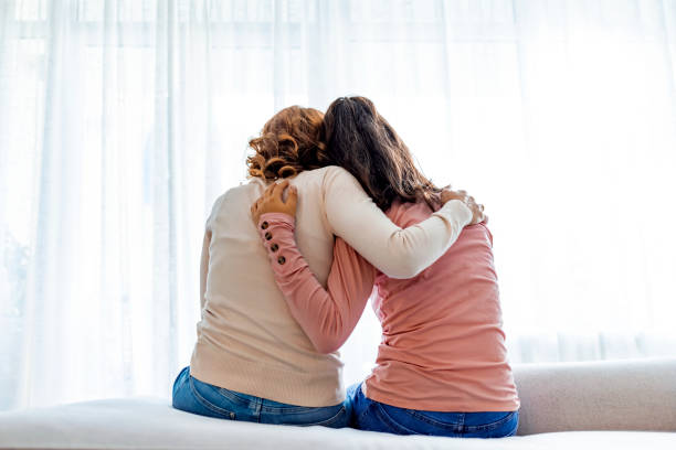 Une mère et son adolescente, complices